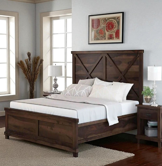 Royal Place Sheesham Wood King Size Bed For Bedroom Furniture
