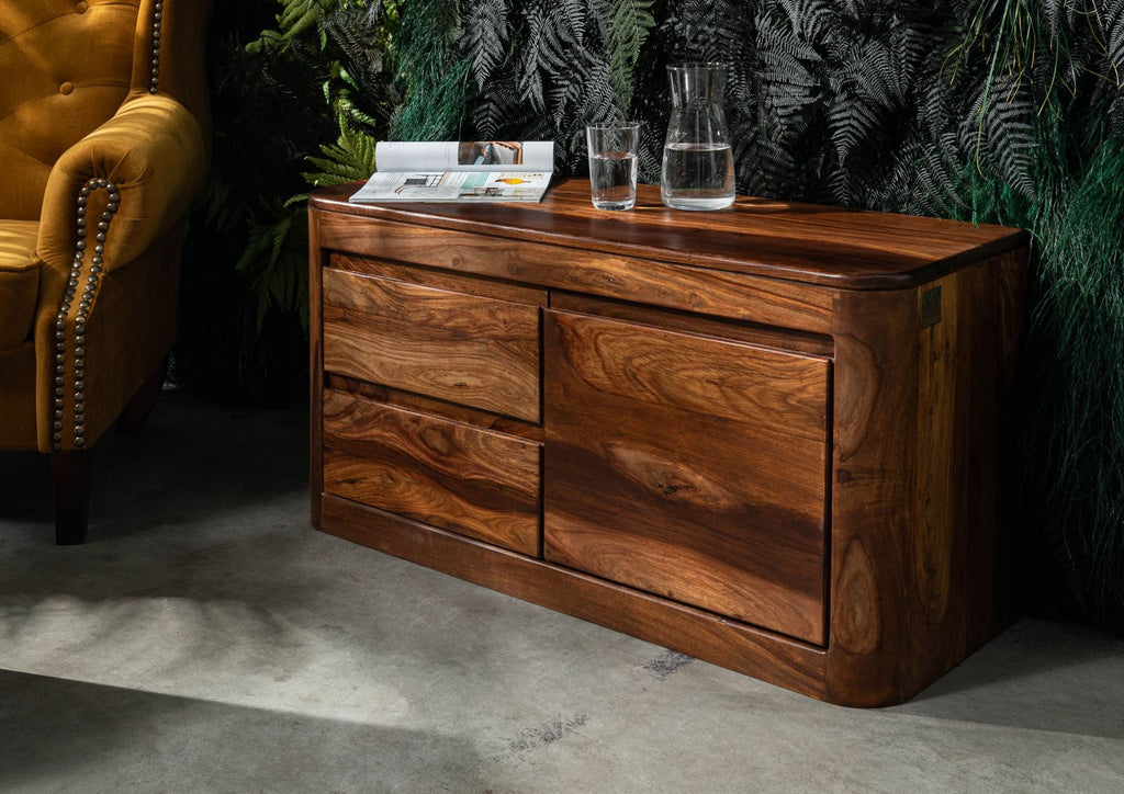 Segure Solid Wood Sideboard In Natural Teak For Living Room Furniture