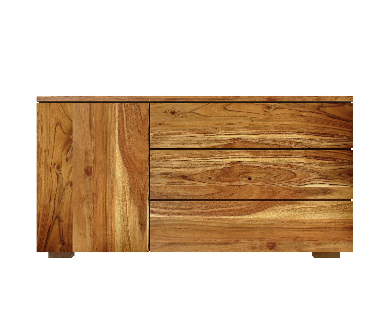 Riwa Solid Wood Sideboard In Netural Teak For Living Room Furniture