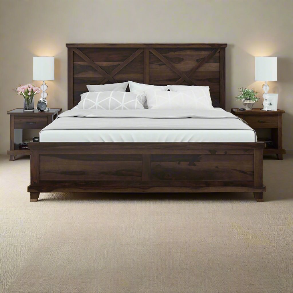 Royal Place Sheesham Wood King Size Bed For Bedroom Furniture