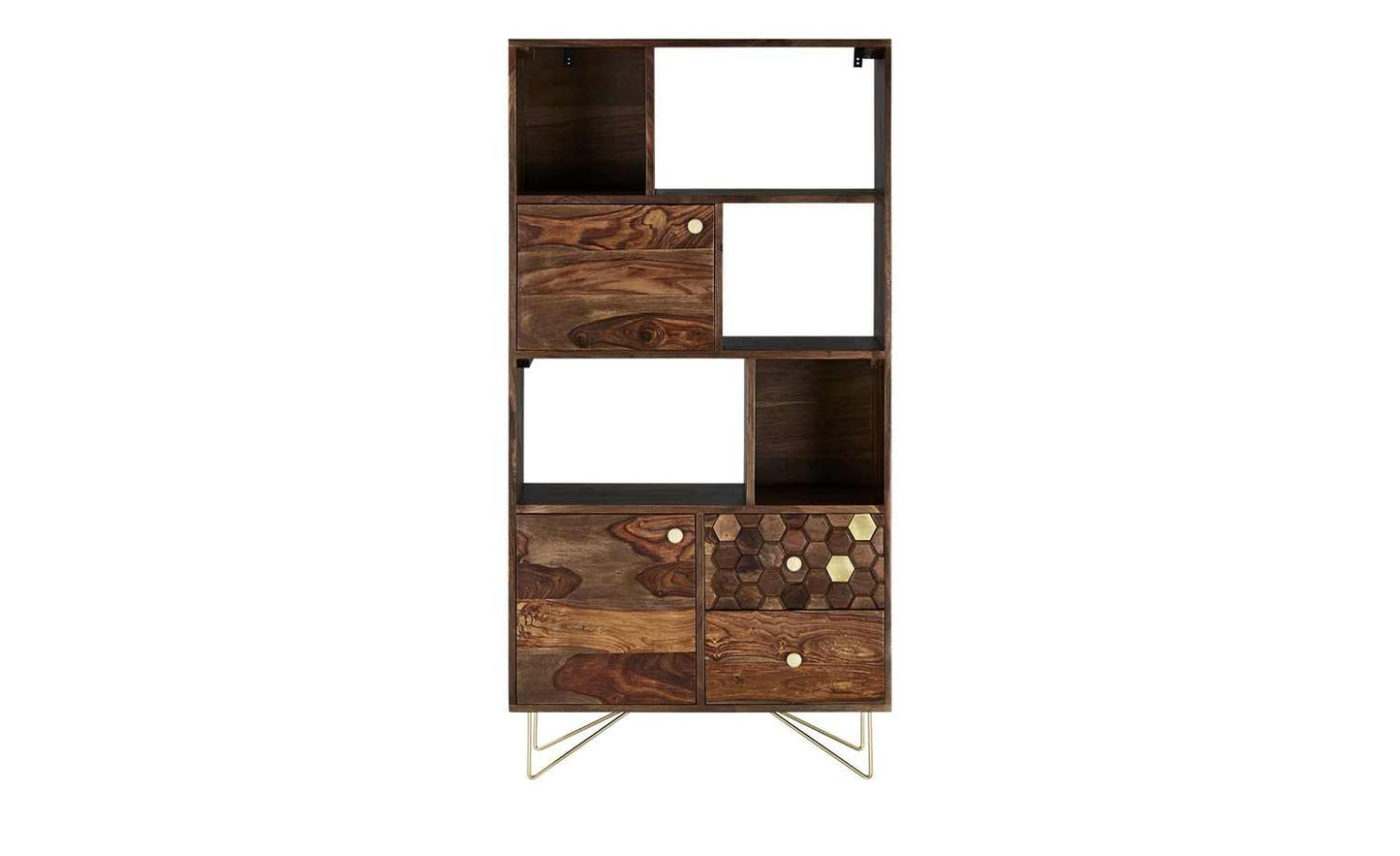 Lija Sheesham Wood Wardrobe For Living Room Furniture