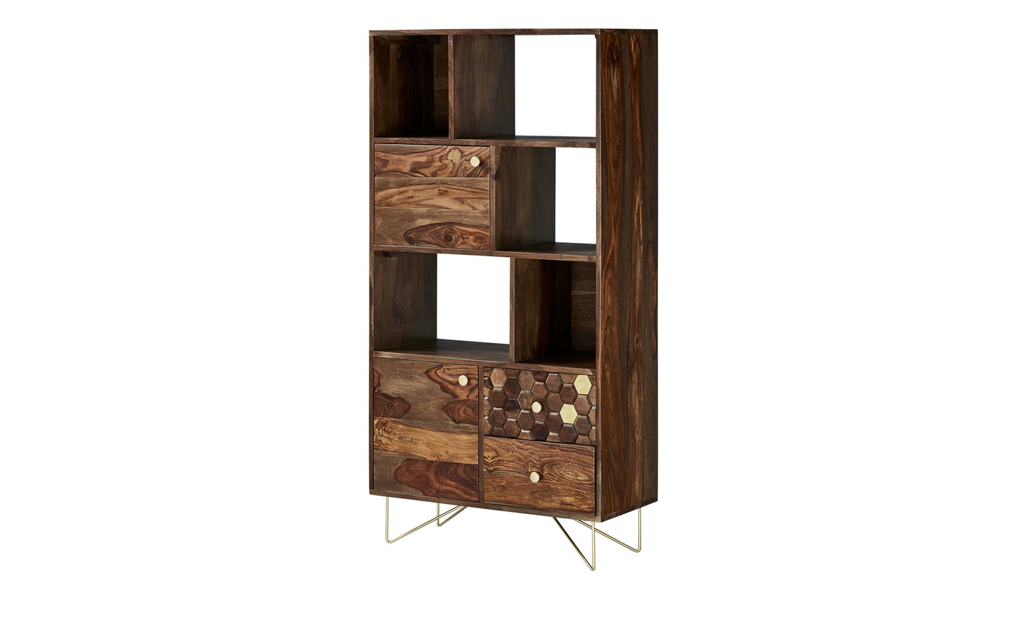 Lija Sheesham Wood Wardrobe For Living Room Furniture