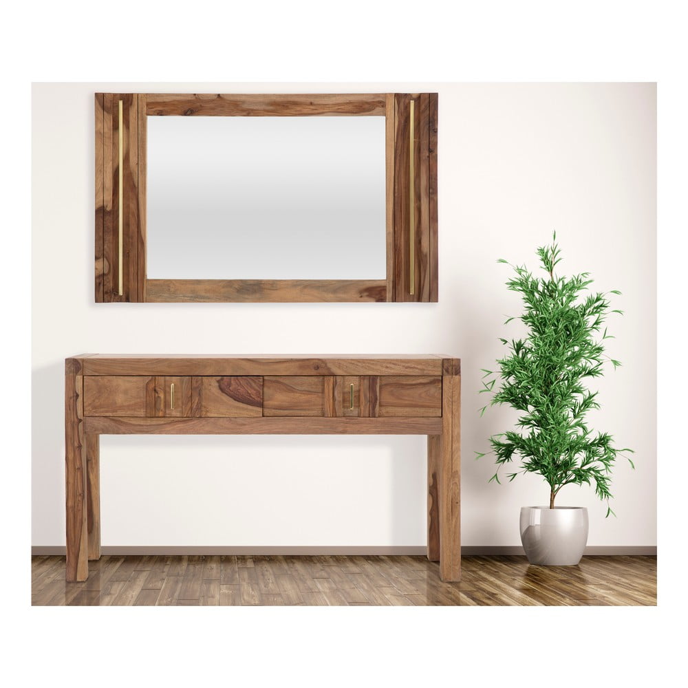 Oriel Sheesham Wood Mirror Frame For Living Room