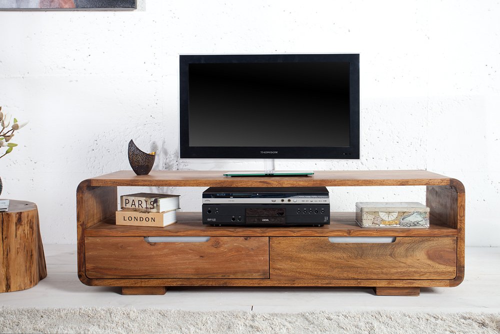 reto sheesham wood media unit for living room furniture natural