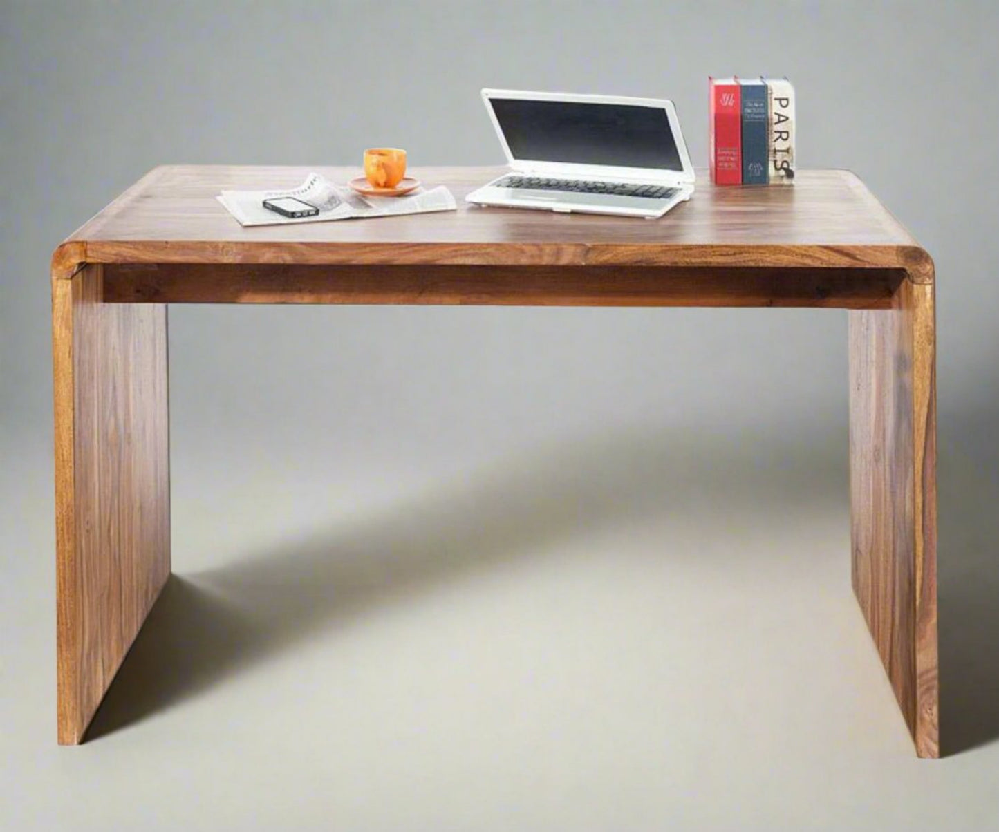 Jax Sheesham Wood Large Study Table | Computer Table | Office Table In Natural Finish