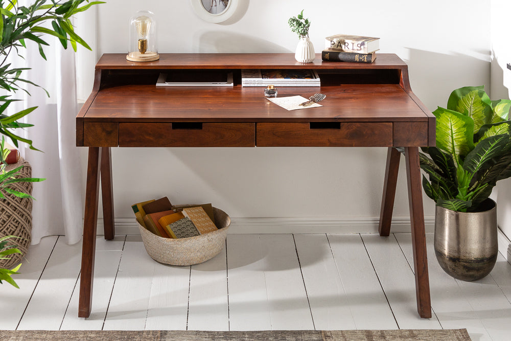 Steven Solid Wood Study Table In Honey Oak Finish For Study Room Furni ...