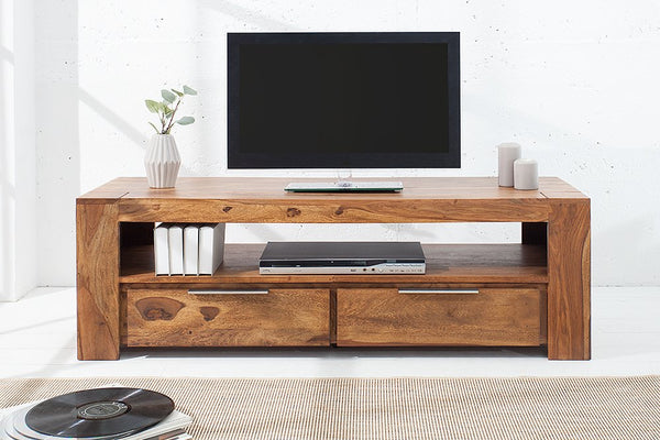 reto sheesham wood media unit for living room furniture
