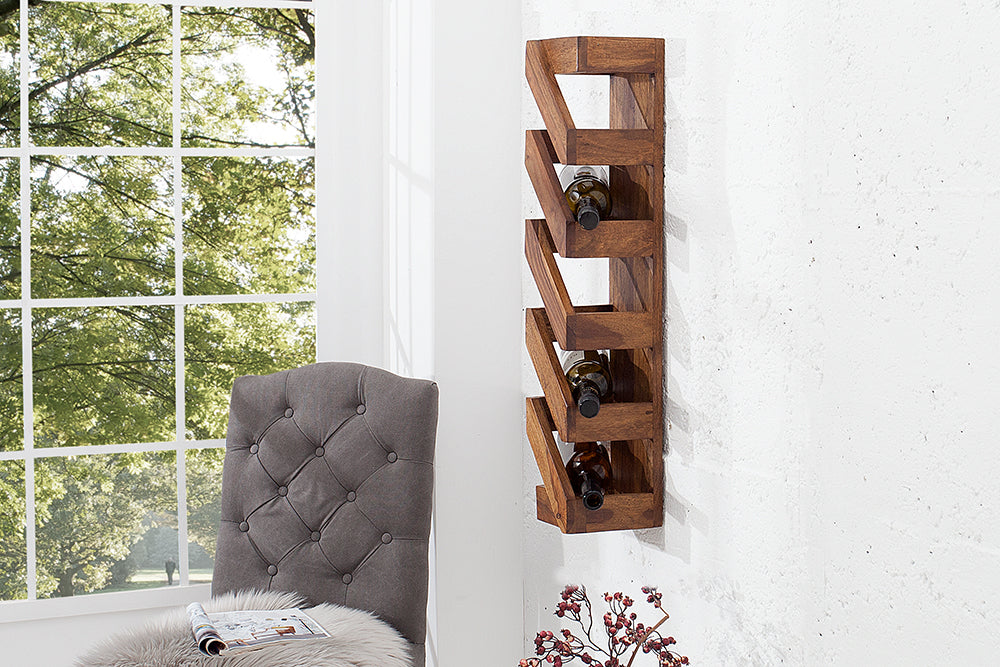 Reto Sheesham Wood Wall Stand For Living Room Furniture