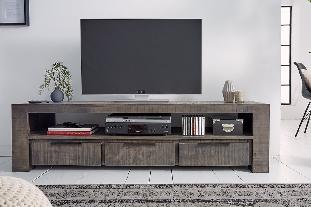 Delta Mango  Wood Extra Large TV Unit In Natural Finish  For Living Room Furniture