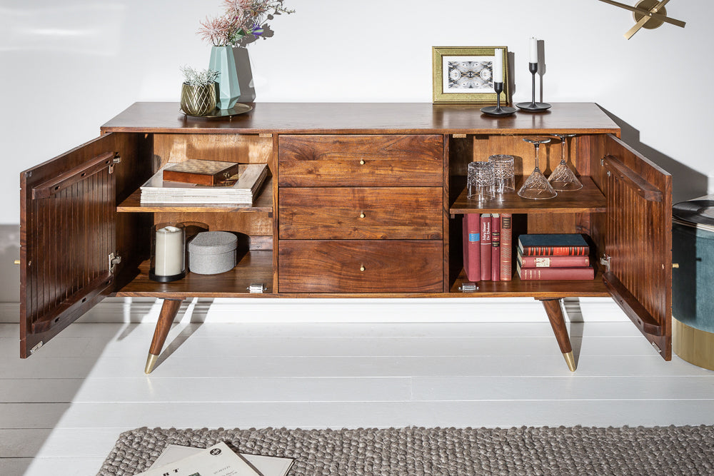 Ows Solid Wood Sideboard In Honey Oak For Living Room Furniture