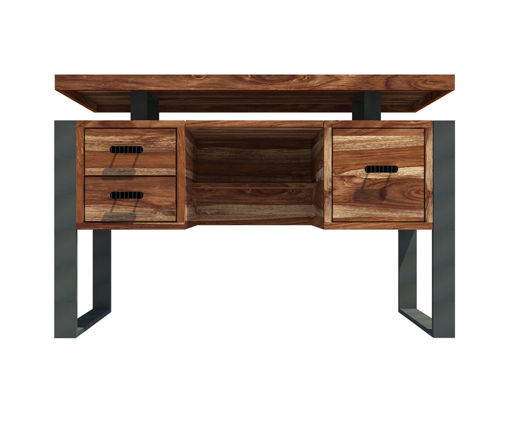 Jenex Sheesham Wood Study Table In Honey Oak  For Study Room Furniture