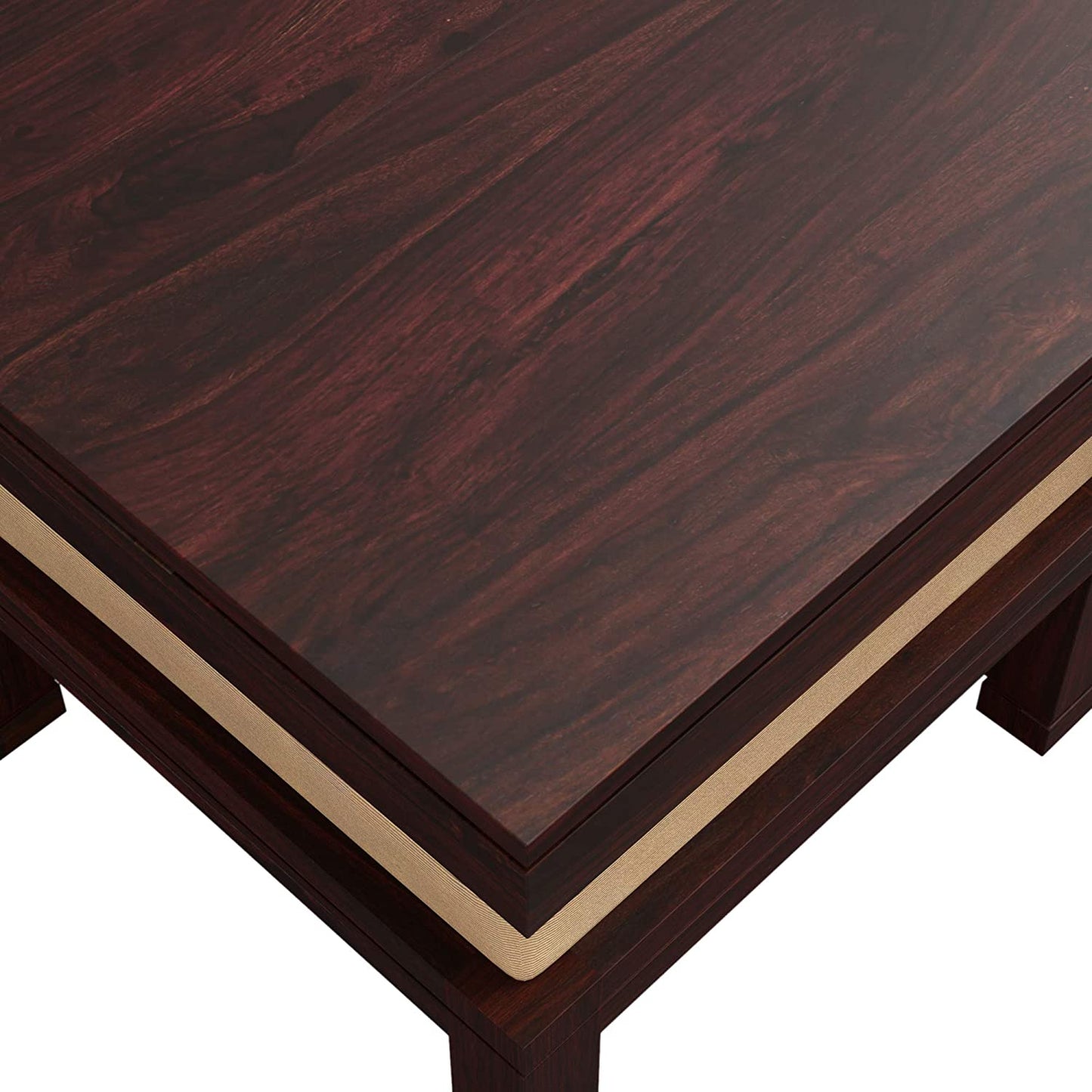 Alpha Solid Wood 4 Stool Coffee Table