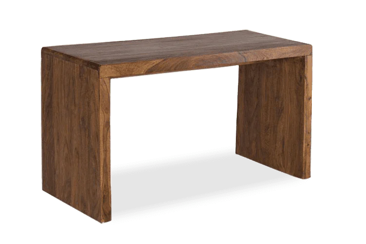 Avain Solid Wood Large Study Table In Natural Teak For Study Room Furniture