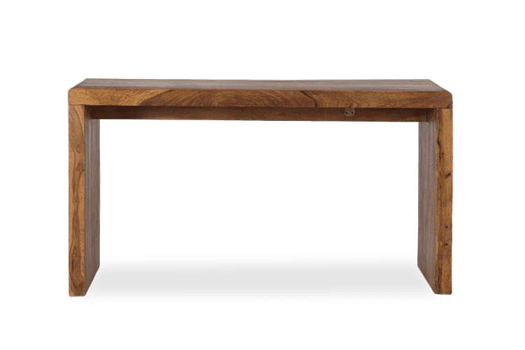 Avain Solid Wood Large Study Table In Natural Teak For Study Room Furniture