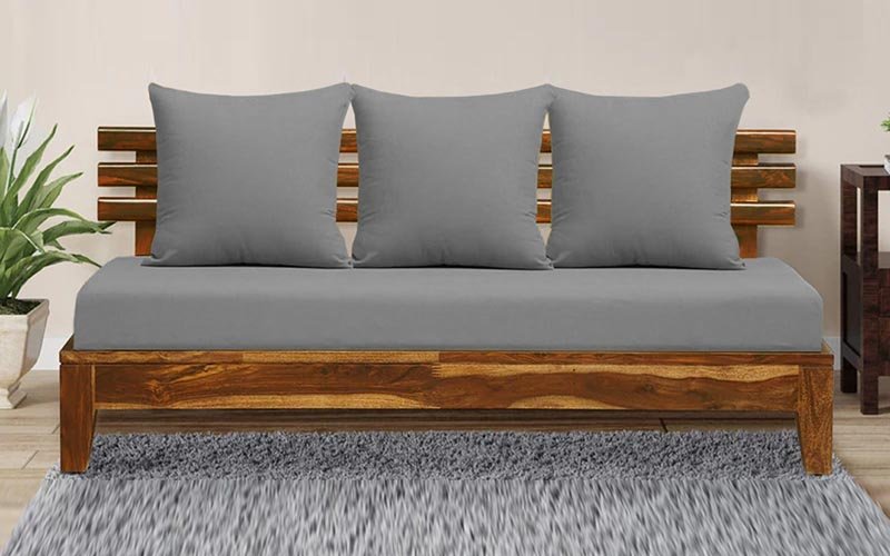 Kia Sheesham Wood 3 seater Sofa In Provincial Teak In Living Room