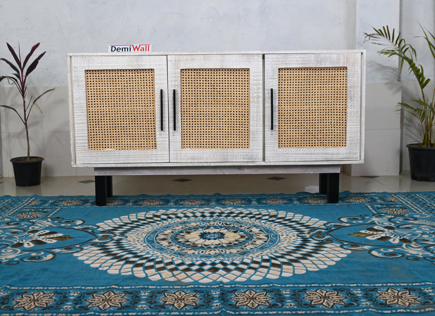 Ken Sideboard with three doors made of solid mango wood