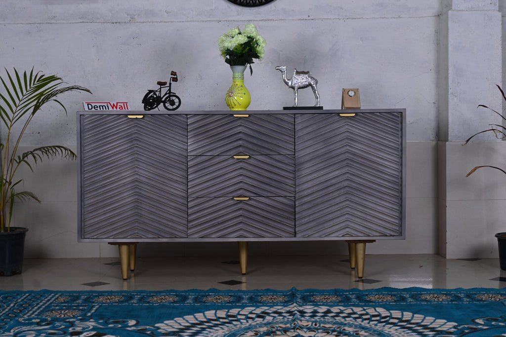 Jex Sideboard with two doors & 3 drawers  made of solid mango wood