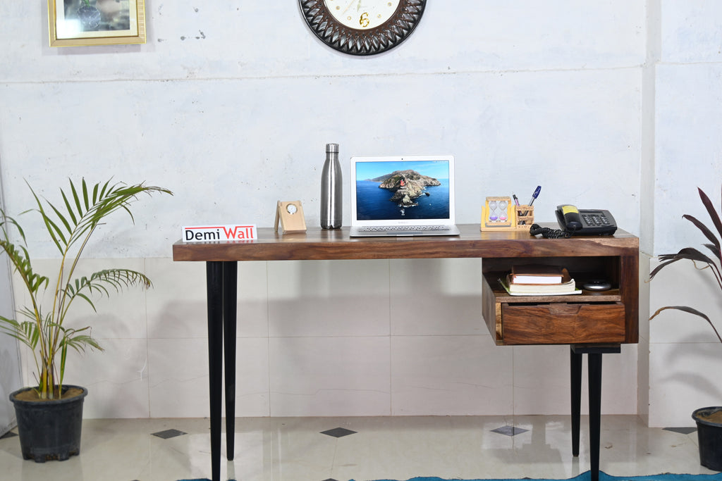Onyx Sheesham Wood Study Table In Natural Finish For Study Room Furnit ...