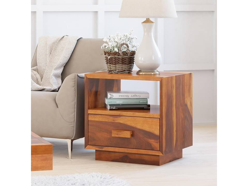 Royal Place Sheesham Wood End Table,Night Stand For Bedroom Furniture
