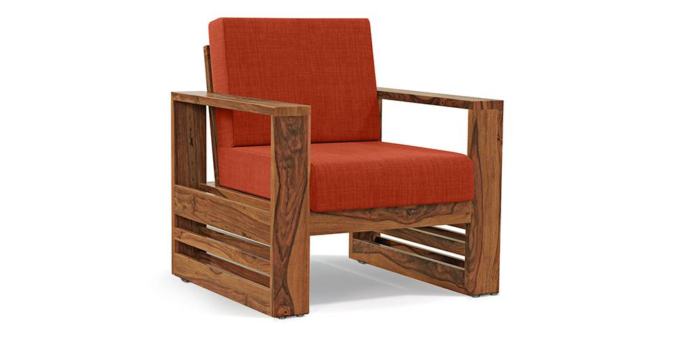 Aspen Sheesham Wood 6 Seater Sofa Set In Natural Teak