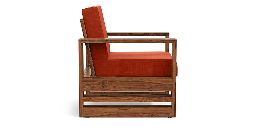Aspen Sheesham Wood 6 Seater Sofa Set In Natural Teak