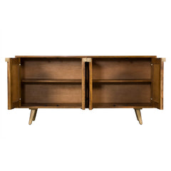 Leon Solid Wood Sideboard In Natural Finish For Living Room Furniture