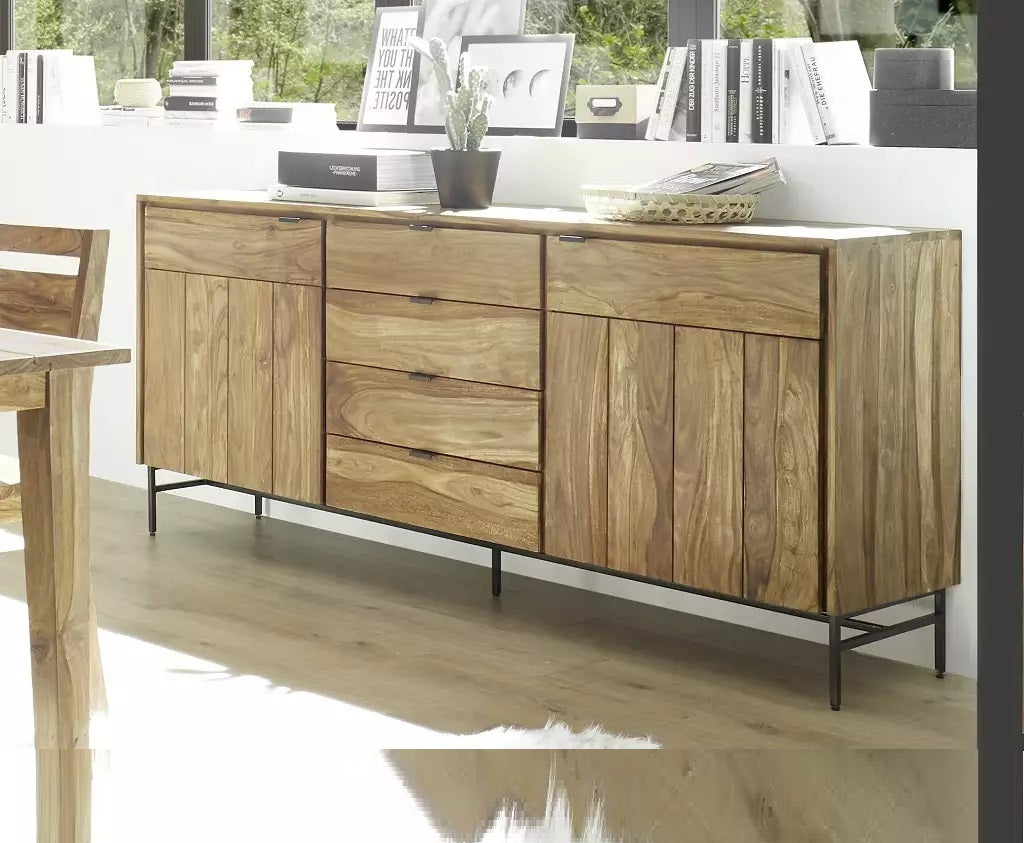 Abel Solid Wood large Sideboard in Natural Finish