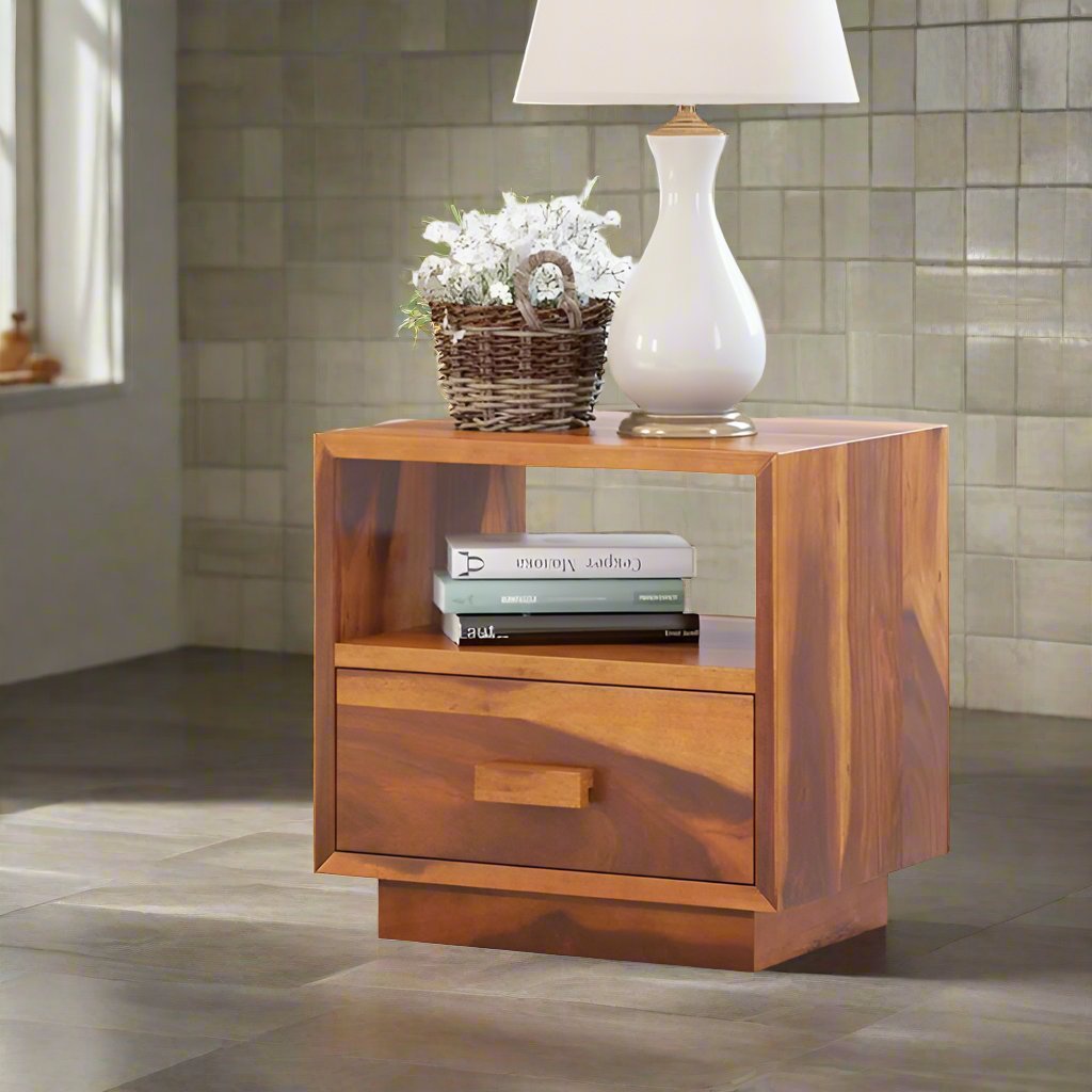 Royal Place Sheesham Wood End Table,Night Stand For Bedroom Furniture