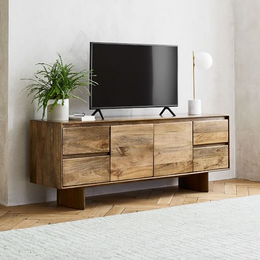 Marudhar Solid Wood Sideboard In Natural Finish For Living Room