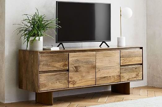 Marudhar Solid Wood Sideboard In Natural Finish For Living Room