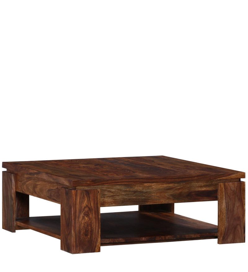 Alex Solid Sheesham Wood Coffee Table In Provincial Finish #014