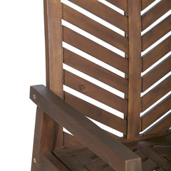 Haines Solid Wood Garden Furniture Set 2 Chair & One Bench In Natural Finish For Garden Furniture
