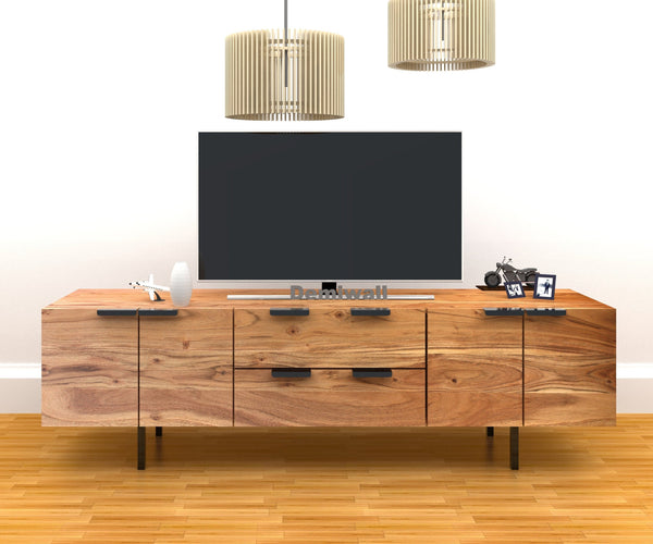Steven  Acacia Wood Tv-Unit In Natural Finish For Living Room Furniture