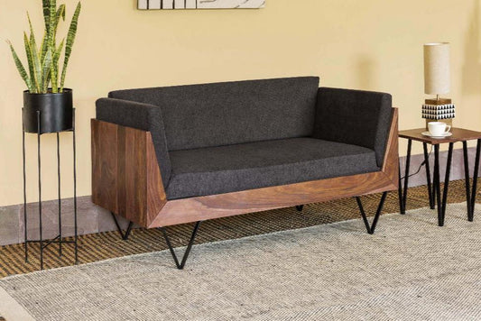 Orangetree Solid Wood 3 Seater Sofa & 2 Seater Sofa In Natural Teak Finish For Living Room #001