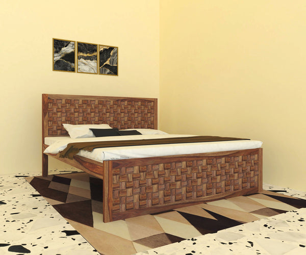 Nivar Sheesham Wood King Size Bed For Bedroom Furniture