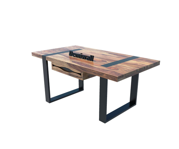 Uvi Sheesham Wood Dining Table In Nutural Finish