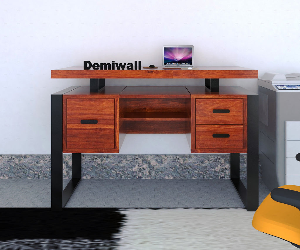 Jenex Sheesham Wood Study Table In Honey Oak  For Study Room Furniture