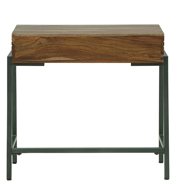 Ritx Solid Wood Study Table In Rustic Teak Finish For Study Room Furniture