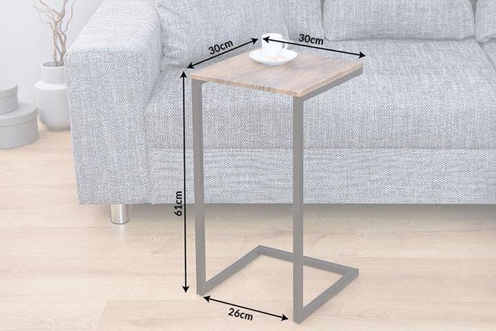 Arko Side Table Made Of Sheesham Wood & Iron #019