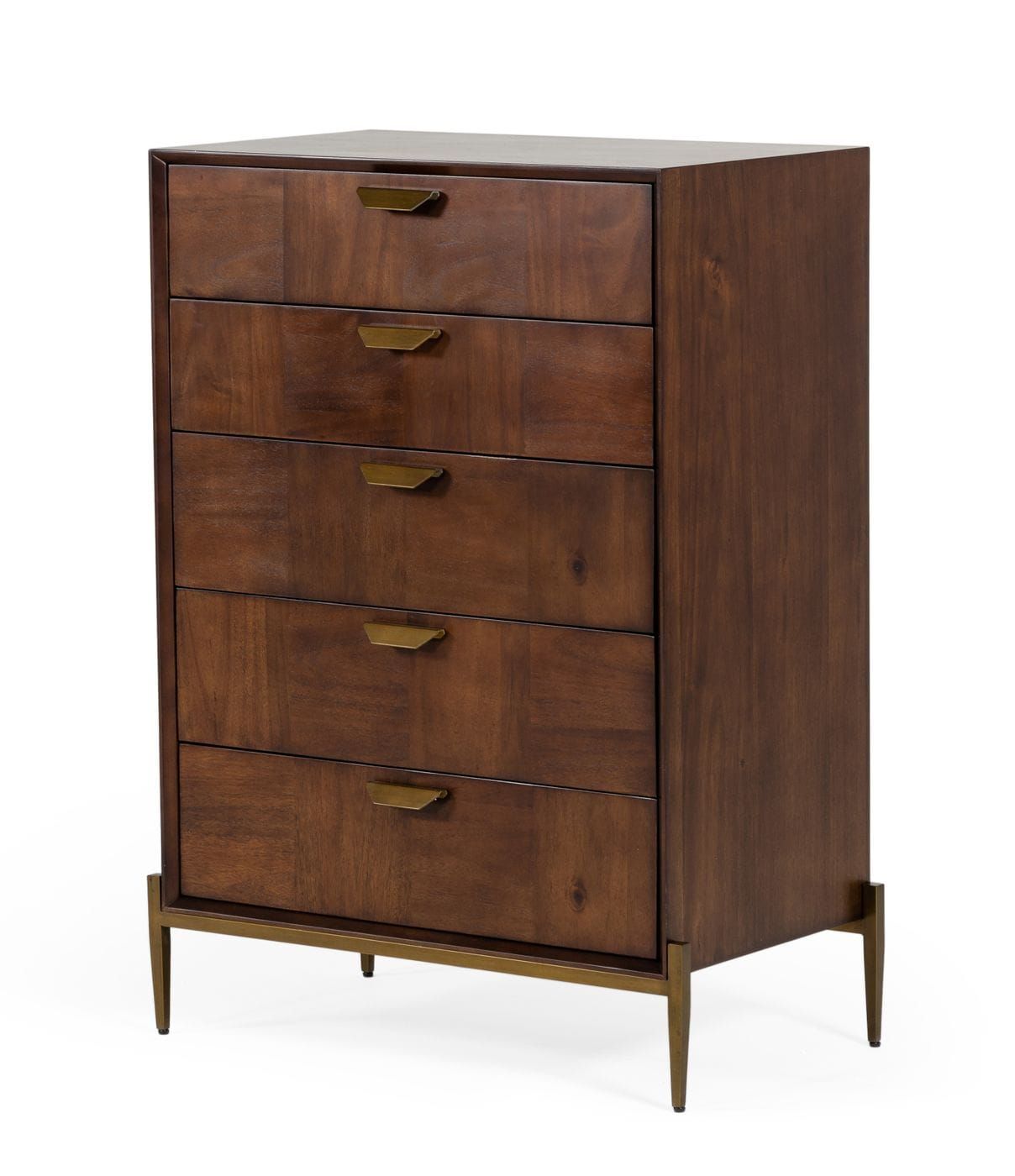 Homerange Mango Wood 5 Drawers In Provincial Teak Finish Living Room