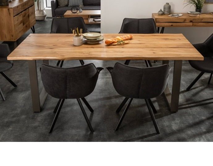 Uvi Sheesham Wood 6 Seater Dining Table In Nutural Finish