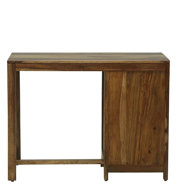 Ritx Solid Wood Study Table In Rustic Teak Finish For Study Room Furniture