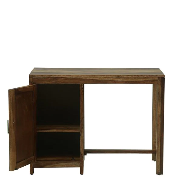 Ritx Solid Wood Study Table In Rustic Teak Finish For Study Room Furniture