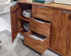Reto Sheesham Wood Sideboard For Living Room Furniture